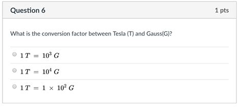 Convert Gauss to Tesla .